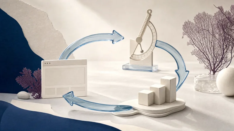 公開・計測・改善を一つの循環にするイメージ